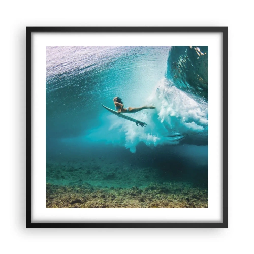 Affiche dans un cadre noir - Poster - Monde sous marin - 50x50 cm