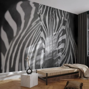 Papier peint sur mesure Premium Canvas - Le monde est noir et blanc - Animaux, Côtes, Noir et blanc