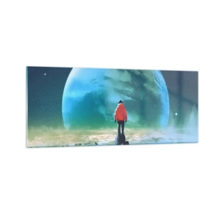 Impression sur verre - Image sur verre - Explorateur de la nouvelle terre - 100x40 cm