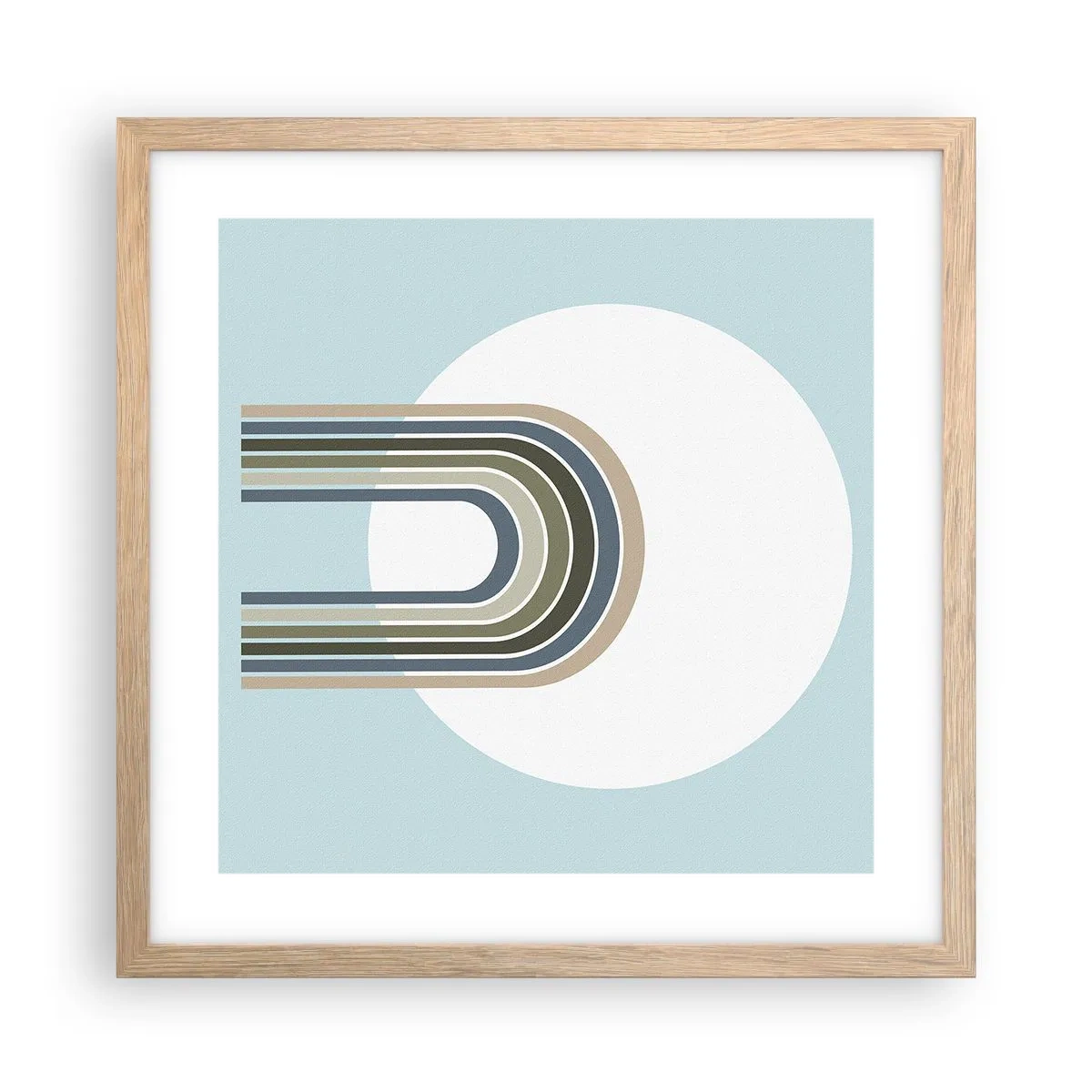 Affiche dans un chêne clair - Poster - Attraction irrésistible - 40x40 cm