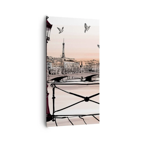 Impression sur toile - Image sur toile - Sur les toits de Paris - 65x120 cm