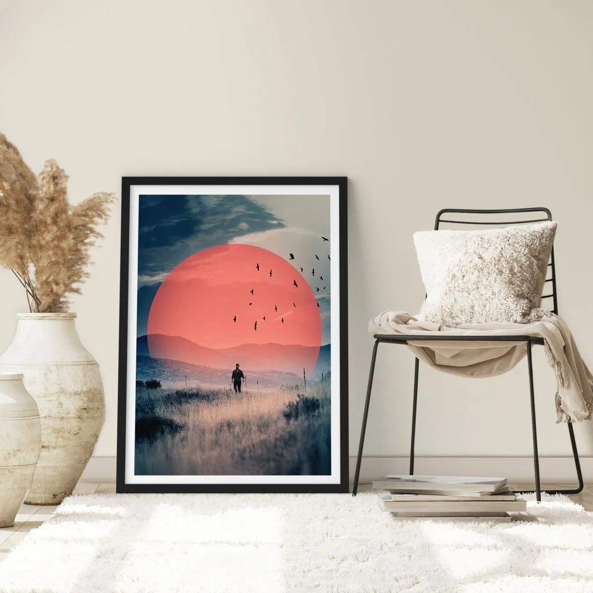 Affiche dans un cadre noir - Poster - Dans ses éléments - 30x40 cm