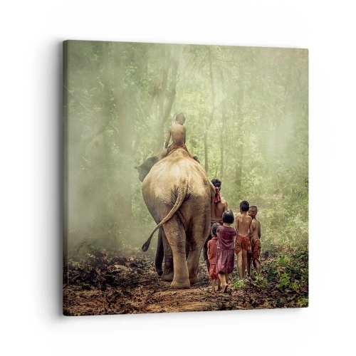 Impression sur toile - Image sur toile - Nouveau livre de la jungle - 30x30 cm
