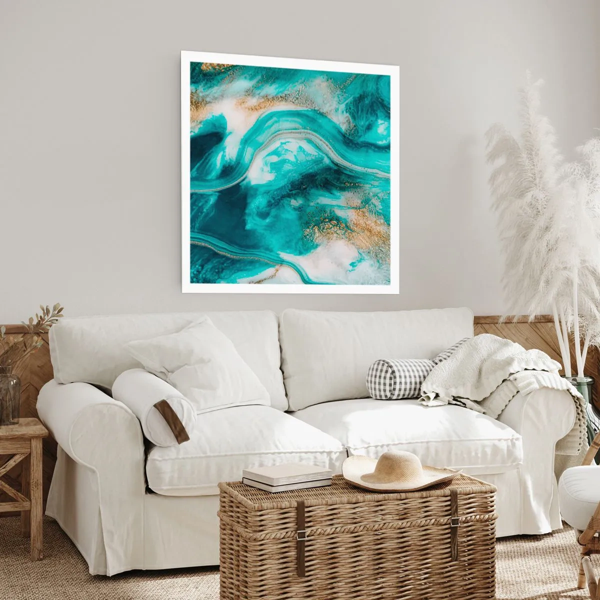 Affiche - Poster - Rivière d'or - 60x60 cm