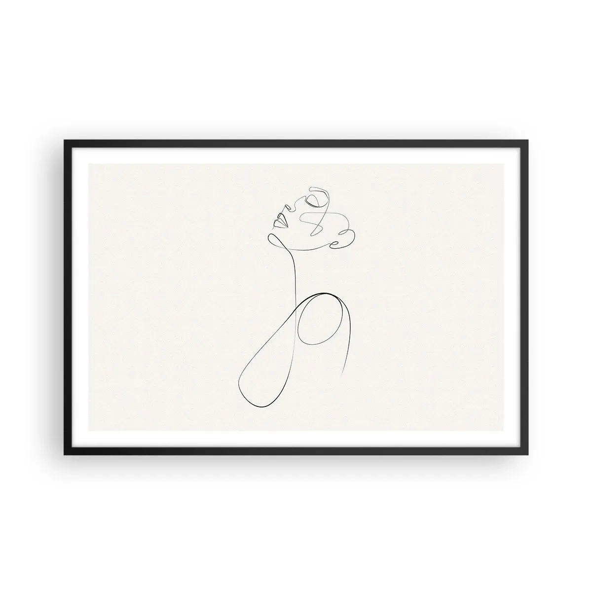 Affiche dans un cadre noir - Poster - En boucle dans les rêves - 91x61 cm