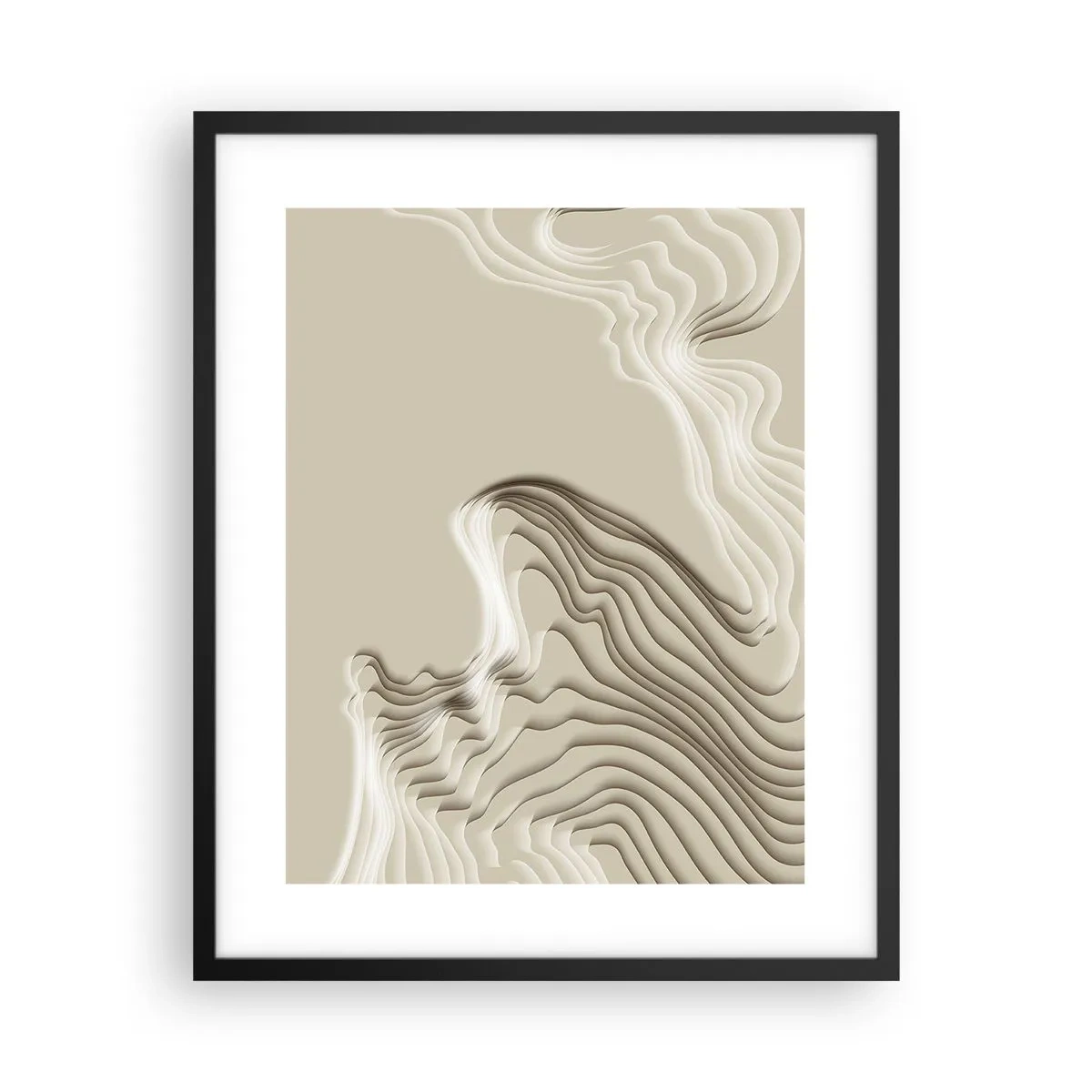 Affiche dans un cadre noir - Poster - Topographie artistique - 40x50 cm