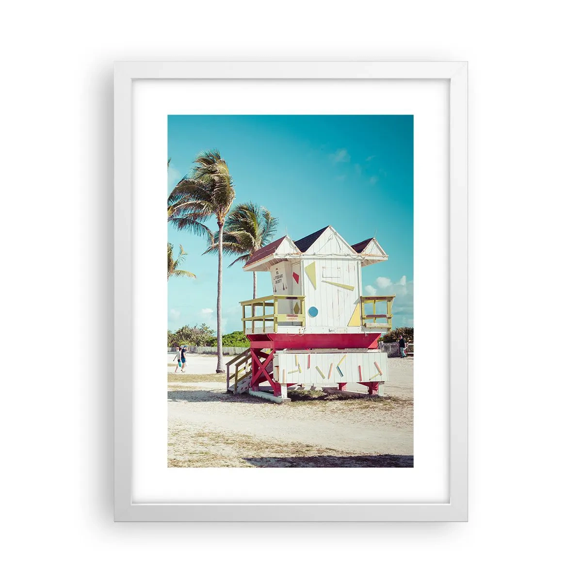 Affiche dans un cadre blanc - Poster - Une belle journée devant toi - 30x40 cm