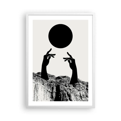 Affiche dans un cadre blanc - Poster - Composition surréaliste : le soleil et le reste - 50x70 cm