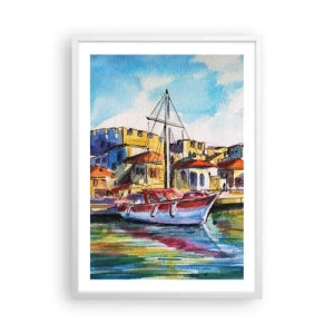 Affiche dans un cadre blanc - Poster - Après-midi arc-en-ciel - 50x70 cm