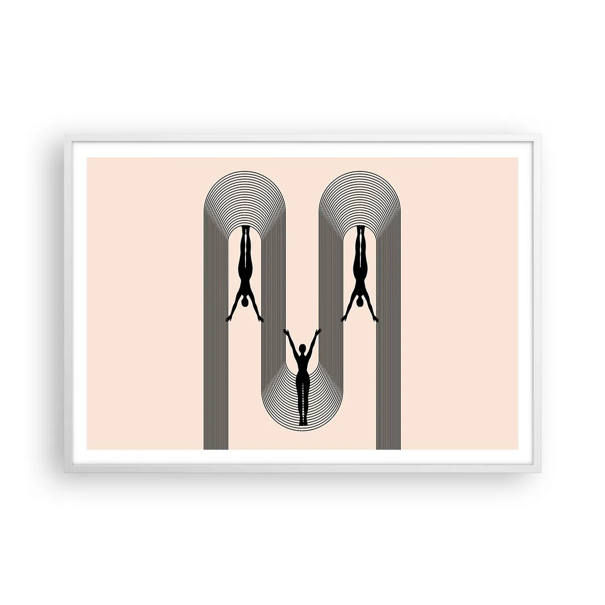 Affiche dans un cadre blanc - Poster - Les jambes en l’air - 100x70 cm