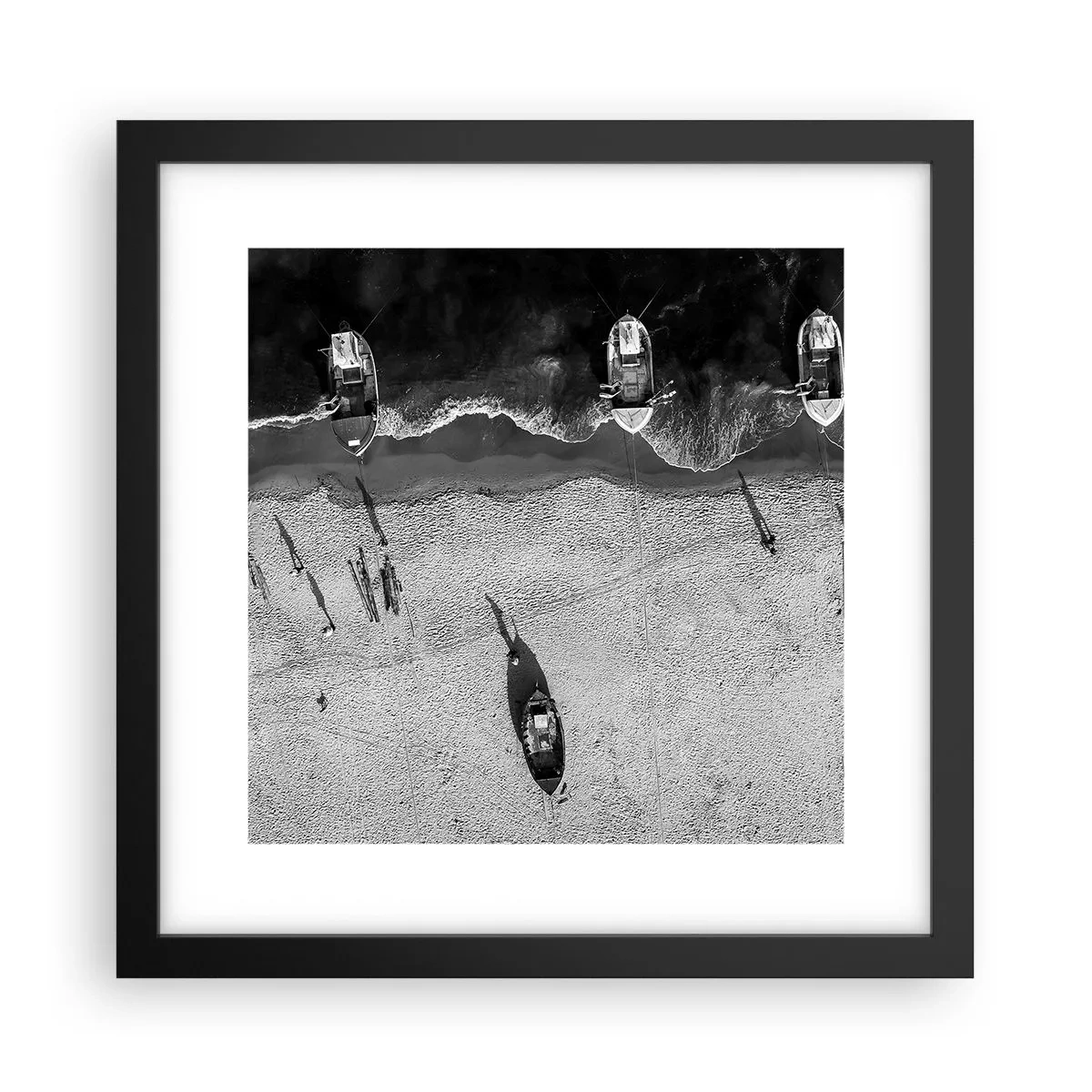 Affiche dans un cadre noir - Poster - Toujours sur le rivage… - 30x30 cm