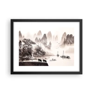 Affiche dans un cadre noir - Poster - Le quotidien exotique de l'Orient - 40x30 cm