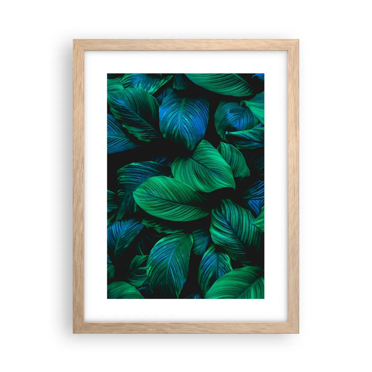 Affiche dans un chêne clair - Poster - Dans la foule verte - 30x40 cm