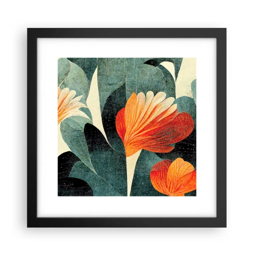 Affiche dans un cadre noir - Poster - La chaleur des tropiques et la fraîcheur de la verdure - 30x30 cm