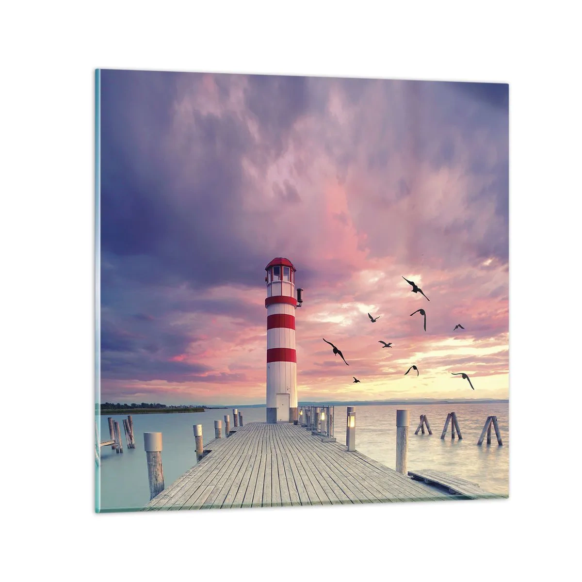 Impression sur verre - Image sur verre - C'est l'heure d'aller au port - 50x50 cm