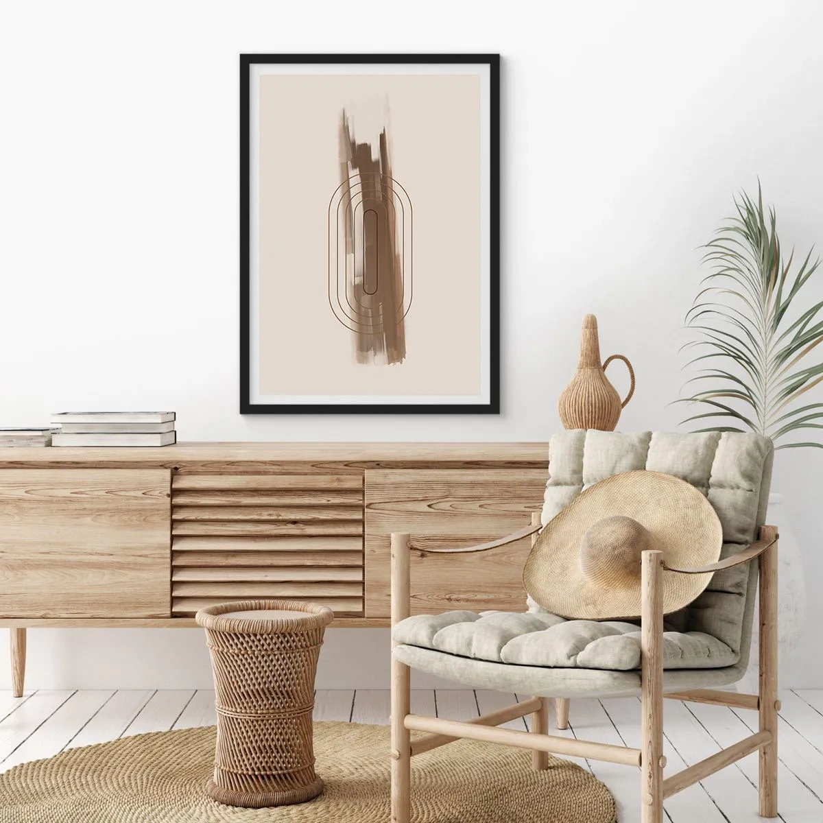 Affiche dans un cadre noir - Poster - Parfum de gris - 61x91 cm