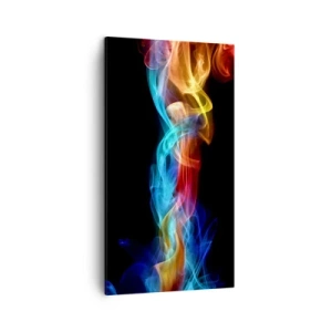 Impression sur toile - Image sur toile - Danse arc-en-ciel du brouillard - 45x80 cm