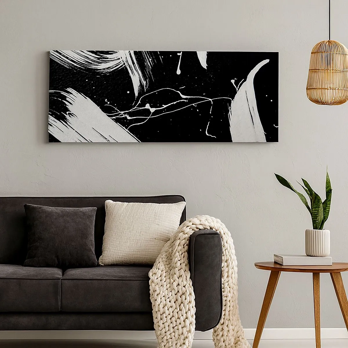 Impression sur toile - Image sur toile - Briser les ténèbres - 100x40 cm