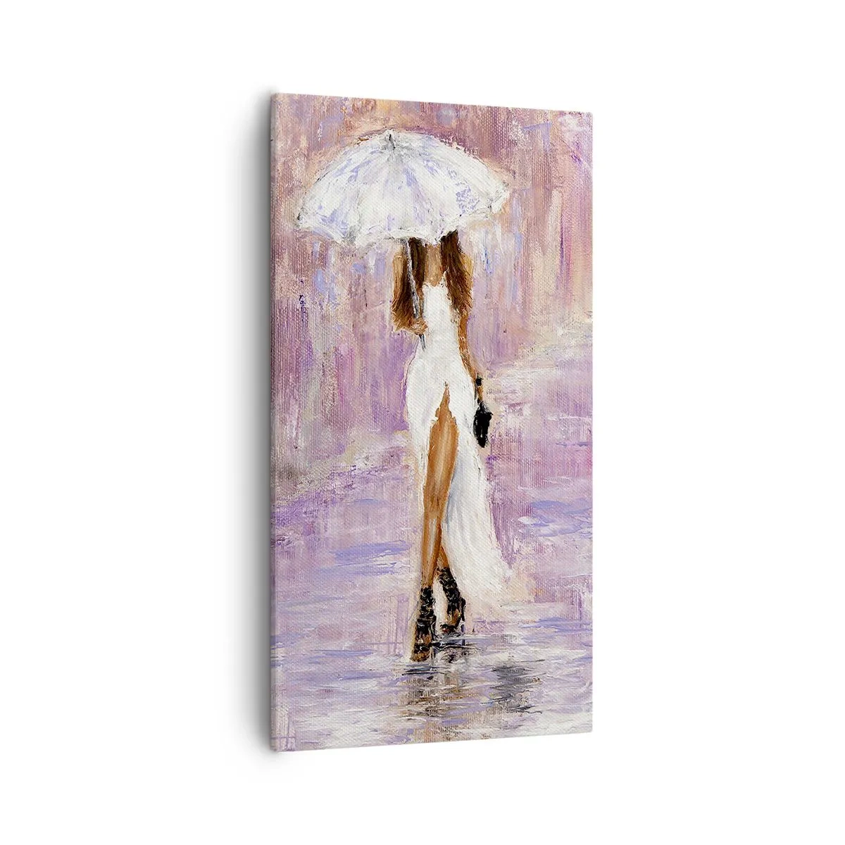 Impression sur toile - Image sur toile - Sous la pluie lilas - 55x100 cm