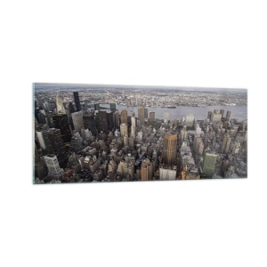 Impression sur verre - Image sur verre - Le cœur battant de notre époque - 100x40 cm