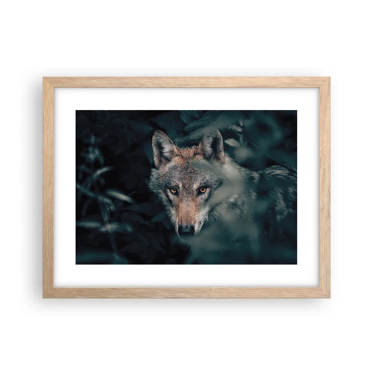 Affiche dans un chêne clair - Poster - Chasseur - 40x30 cm