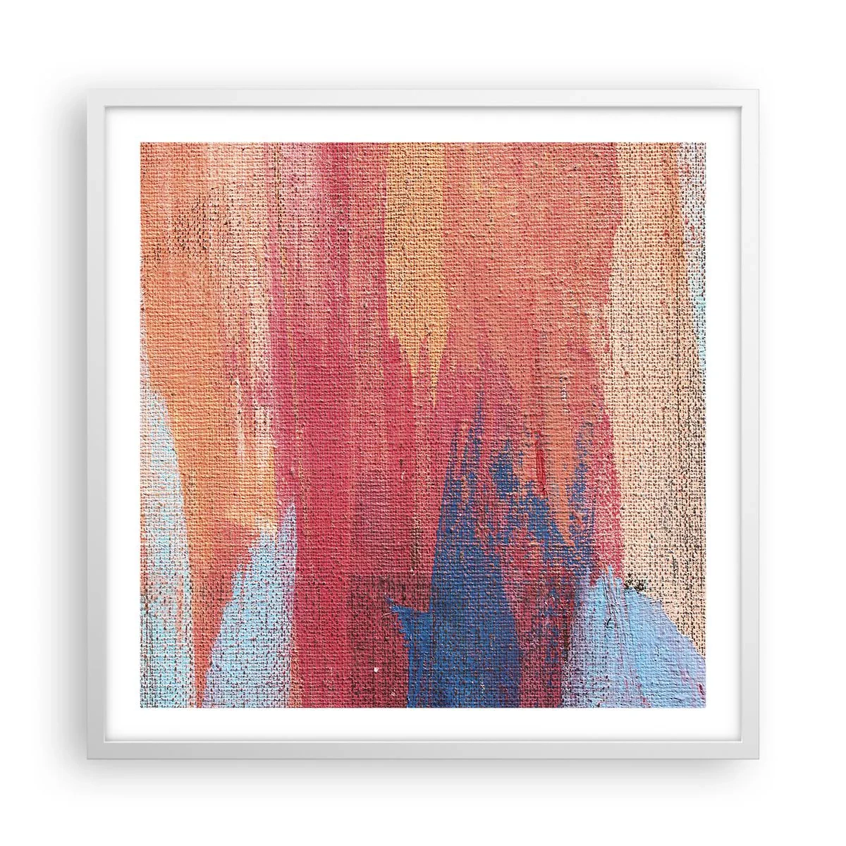 Affiche dans un cadre blanc - Poster - Ecoulement de l'arc-en ciel - 60x60 cm