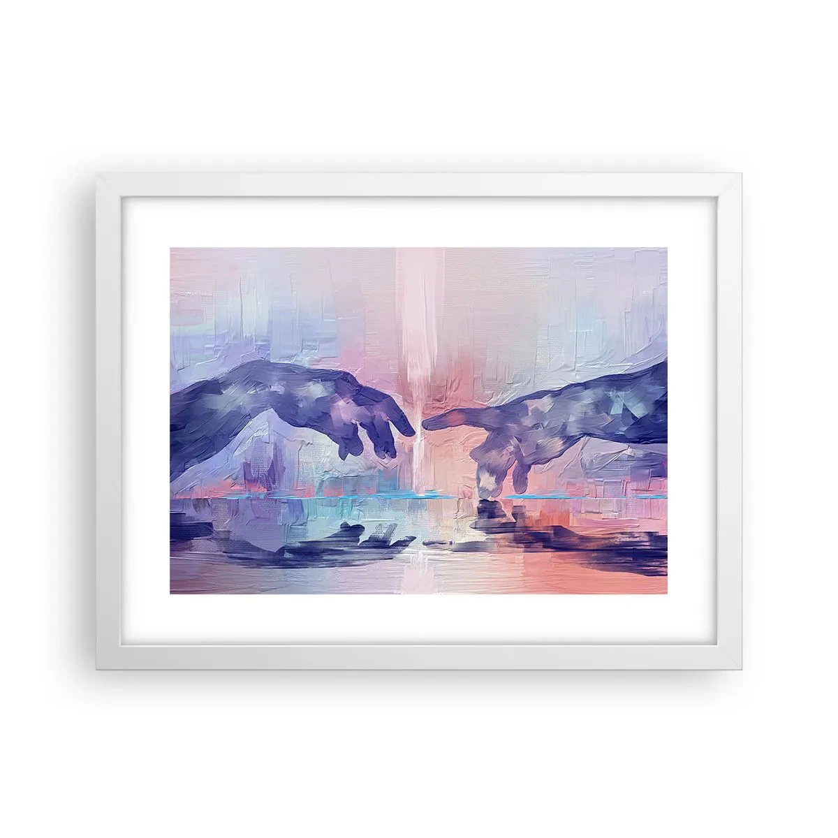 Affiche dans un cadre blanc - Poster - Divine étincelle de vie - 40x30 cm