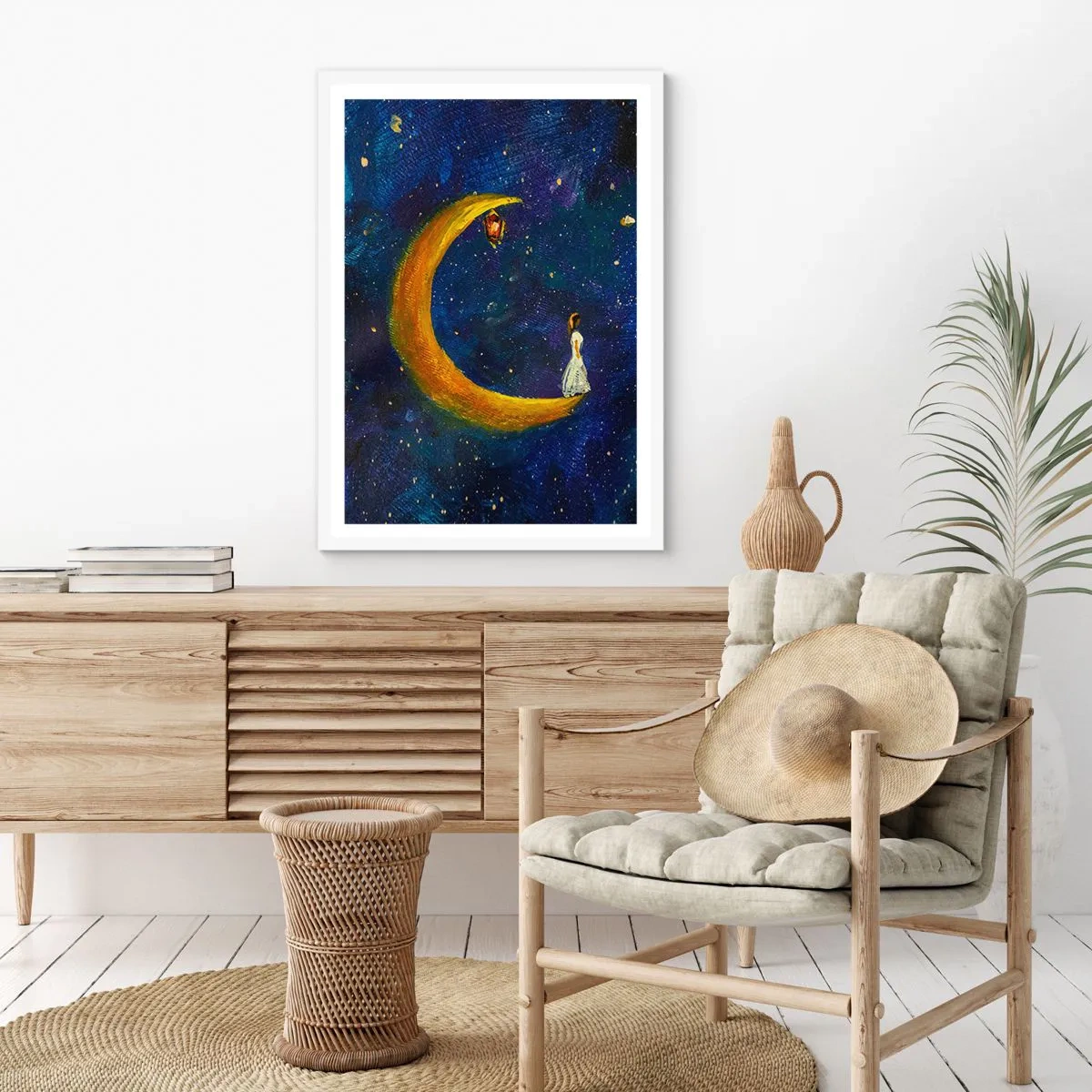 Affiche dans un cadre blanc - Poster - Appel du monde - 70x100 cm