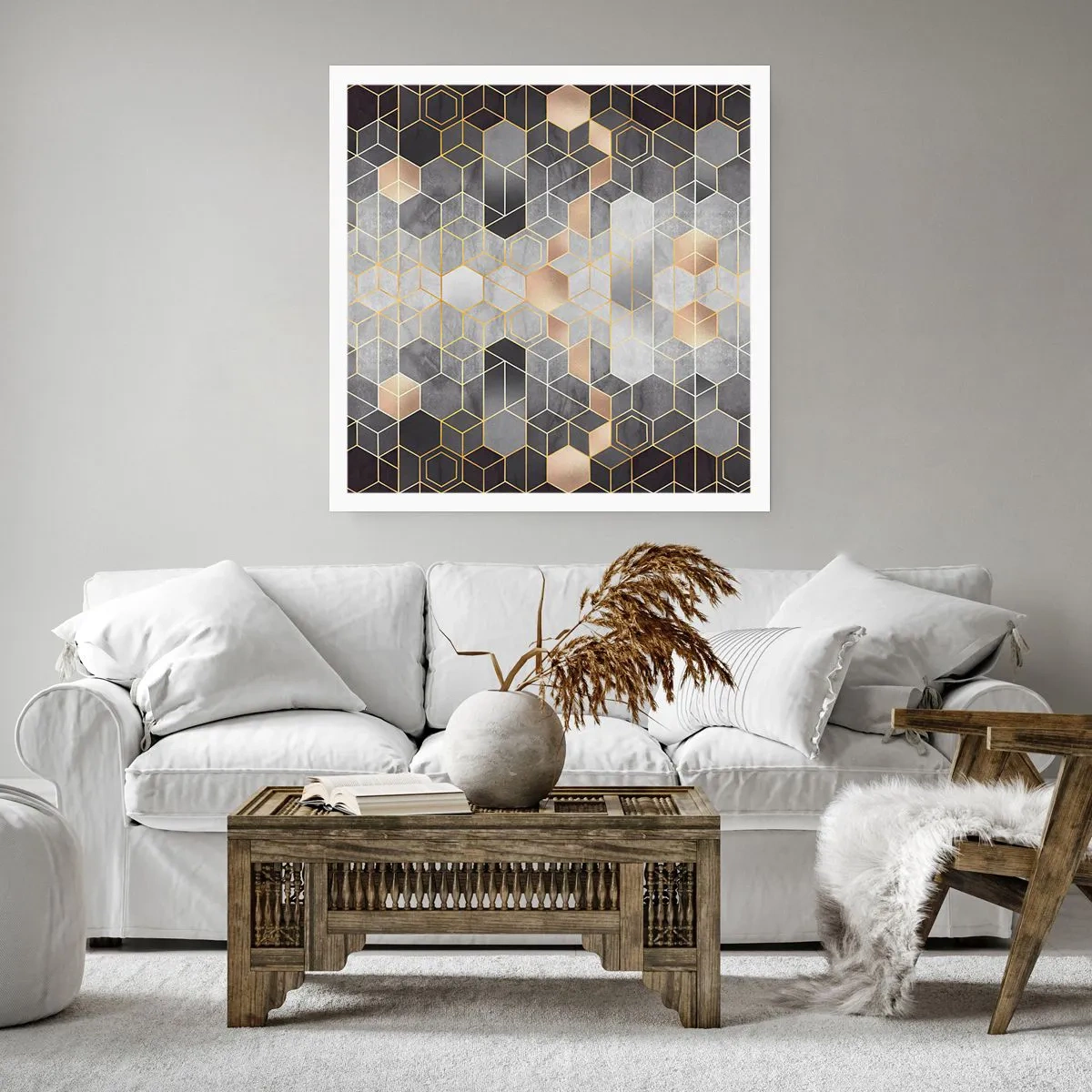 Affiche - Poster - Composition de diamants - 40x40 cm