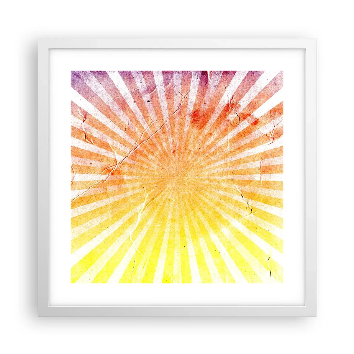 Affiche dans un cadre blanc - Poster - Levant et couchant - 40x40 cm