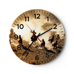 Horloge murale - Pendule murale - L'ouest vraiment sauvage - 40x40 cm