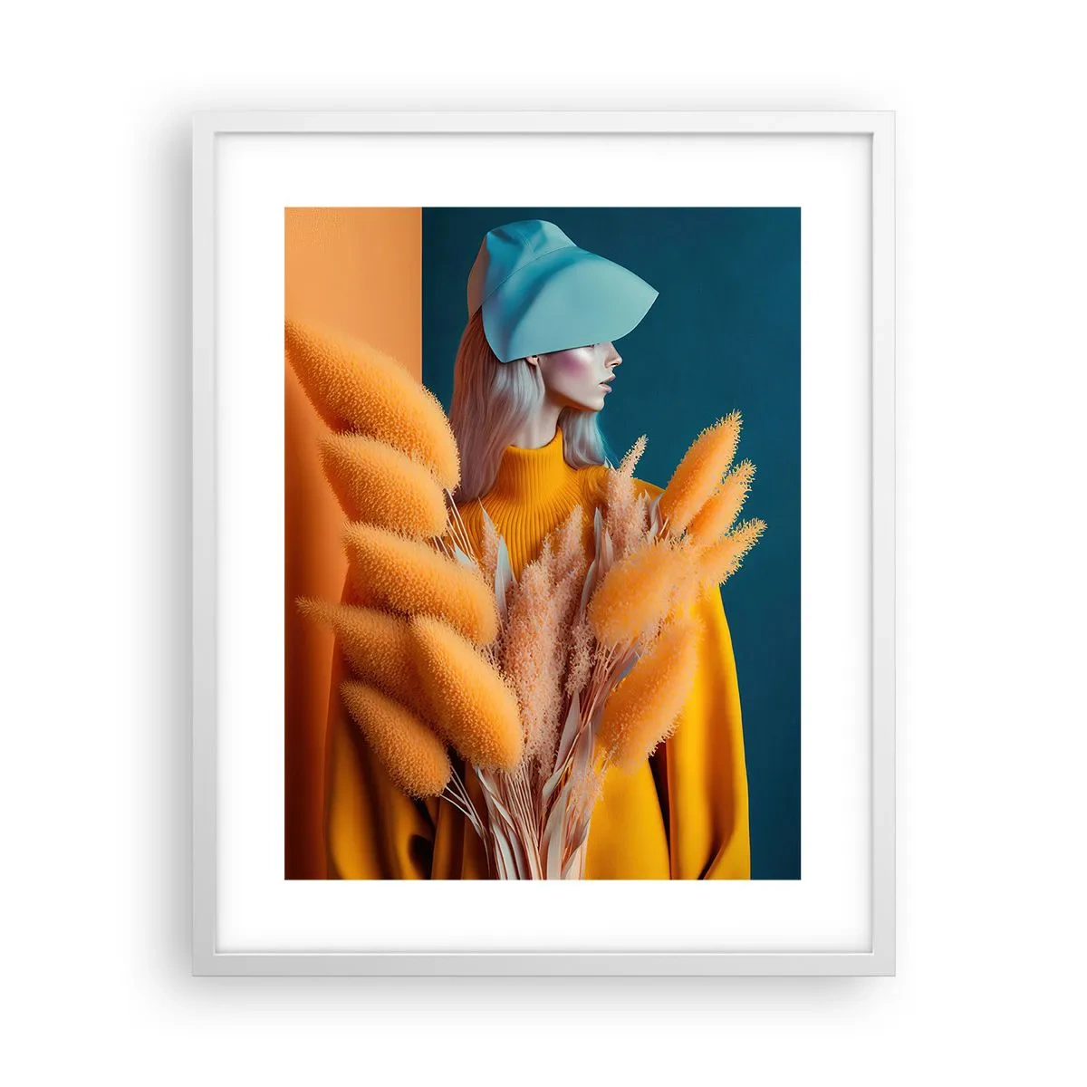 Affiche dans un cadre blanc - Poster - Portrait moelleux - 40x50 cm