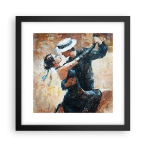 Affiche dans un cadre noir - Poster - À la Rudolf Valentino - 30x30 cm