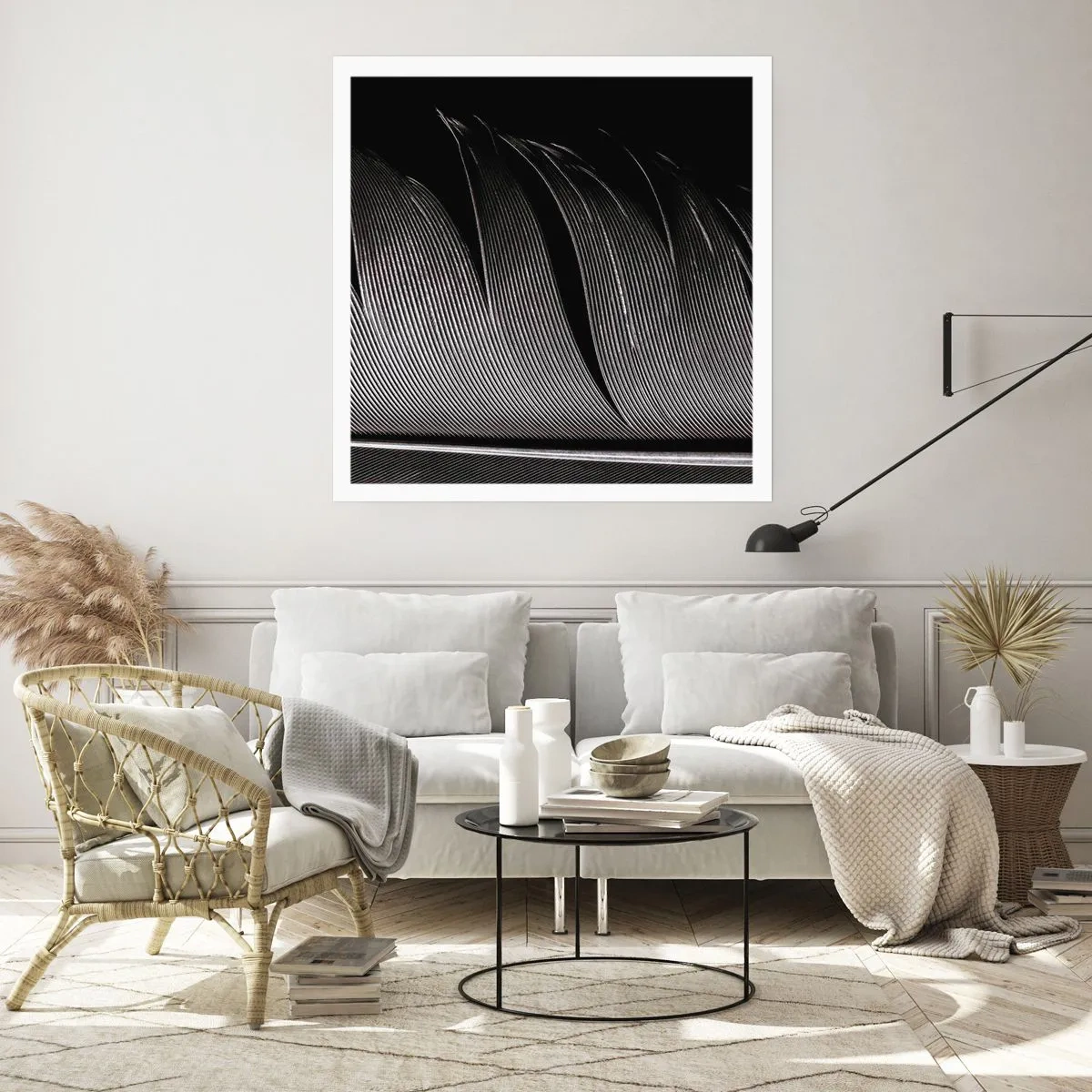 Affiche - Poster - La plume – un design magnifique - 40x40 cm