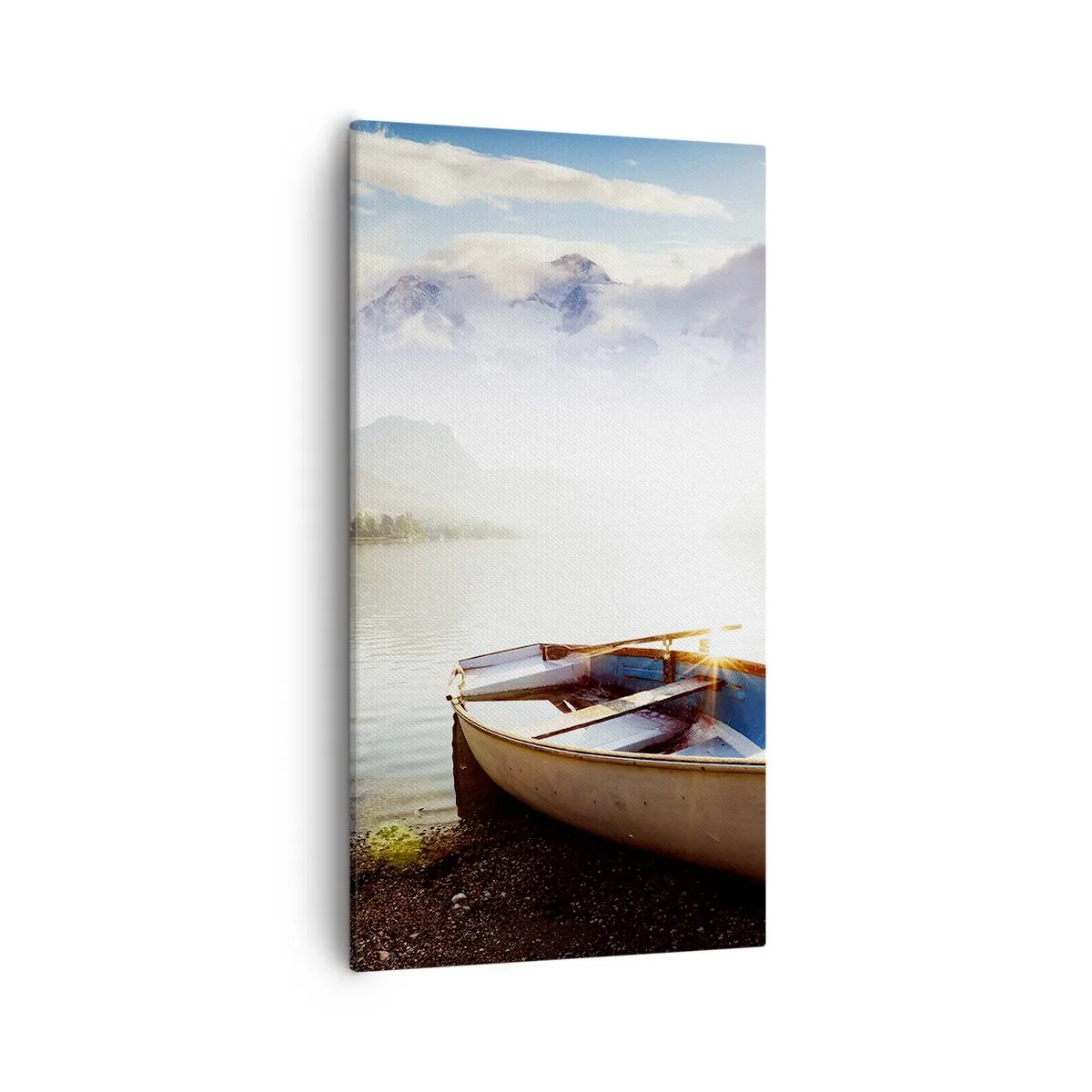 Impression sur toile - Image sur toile - Au bord de la grande et limpide eau - 55x100 cm