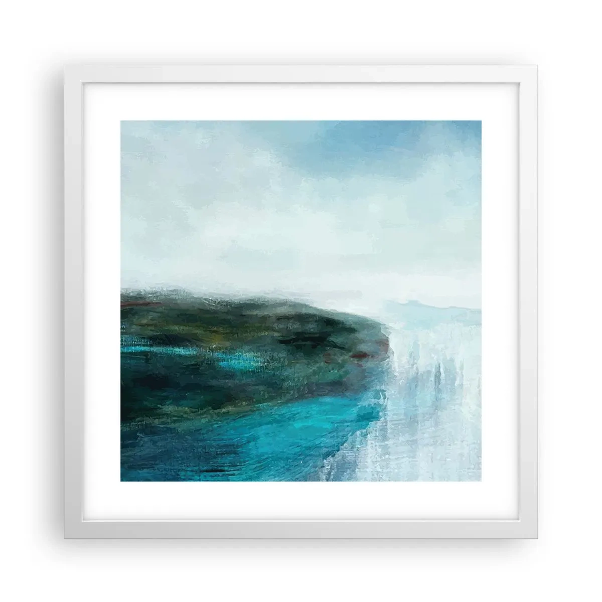 Affiche dans un cadre blanc - Poster - Abstraction nautique - 40x40 cm