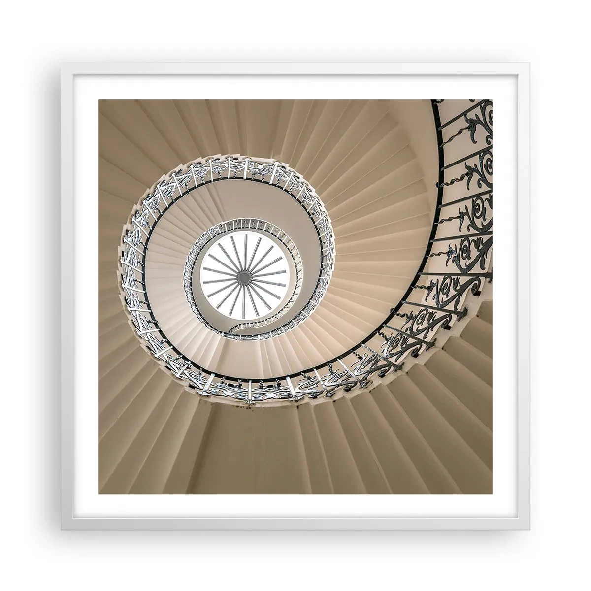 Affiche dans un cadre blanc - Poster - À l'intérieur de la coquille - 60x60 cm