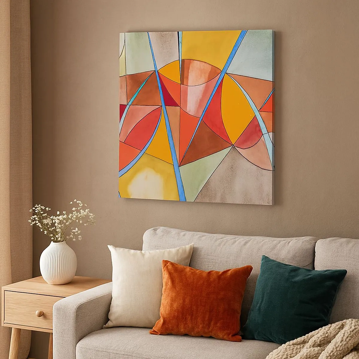 Impression sur toile - Image sur toile - Le carrousel, le carrousel des rêves - 30x30 cm