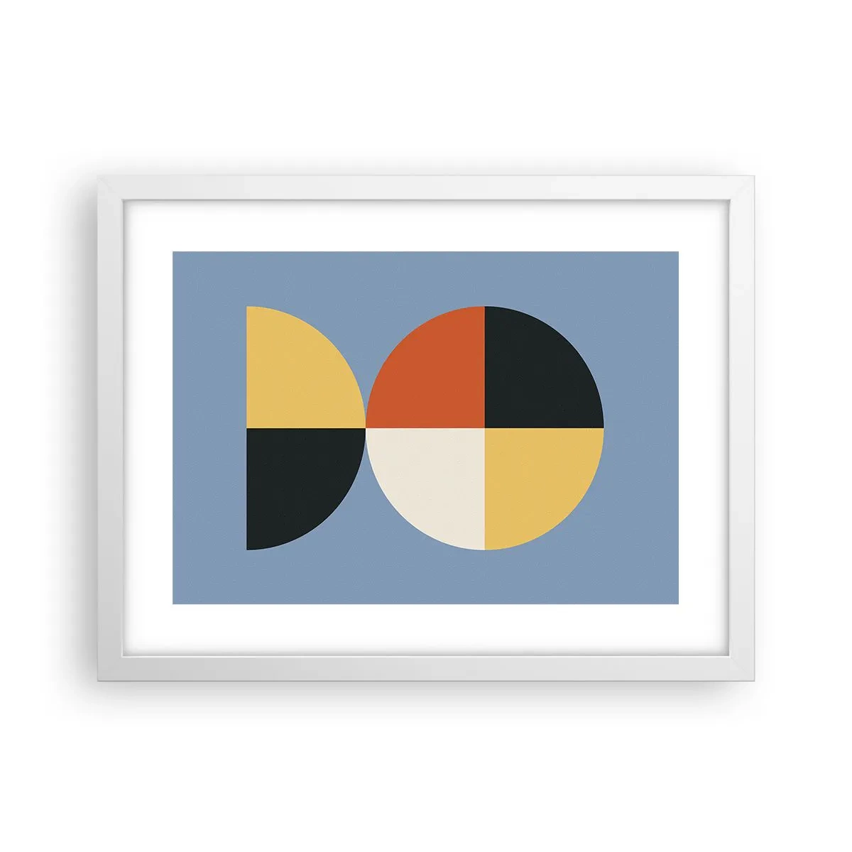 Affiche dans un cadre blanc - Poster - Regarde et compte - 40x30 cm