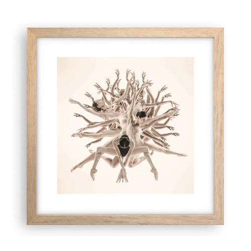 Affiche dans un chêne clair - Poster - S'épanouir en danse - 30x30 cm