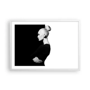 Affiche dans un cadre blanc - Poster - Tout simplement une femme - 70x50 cm