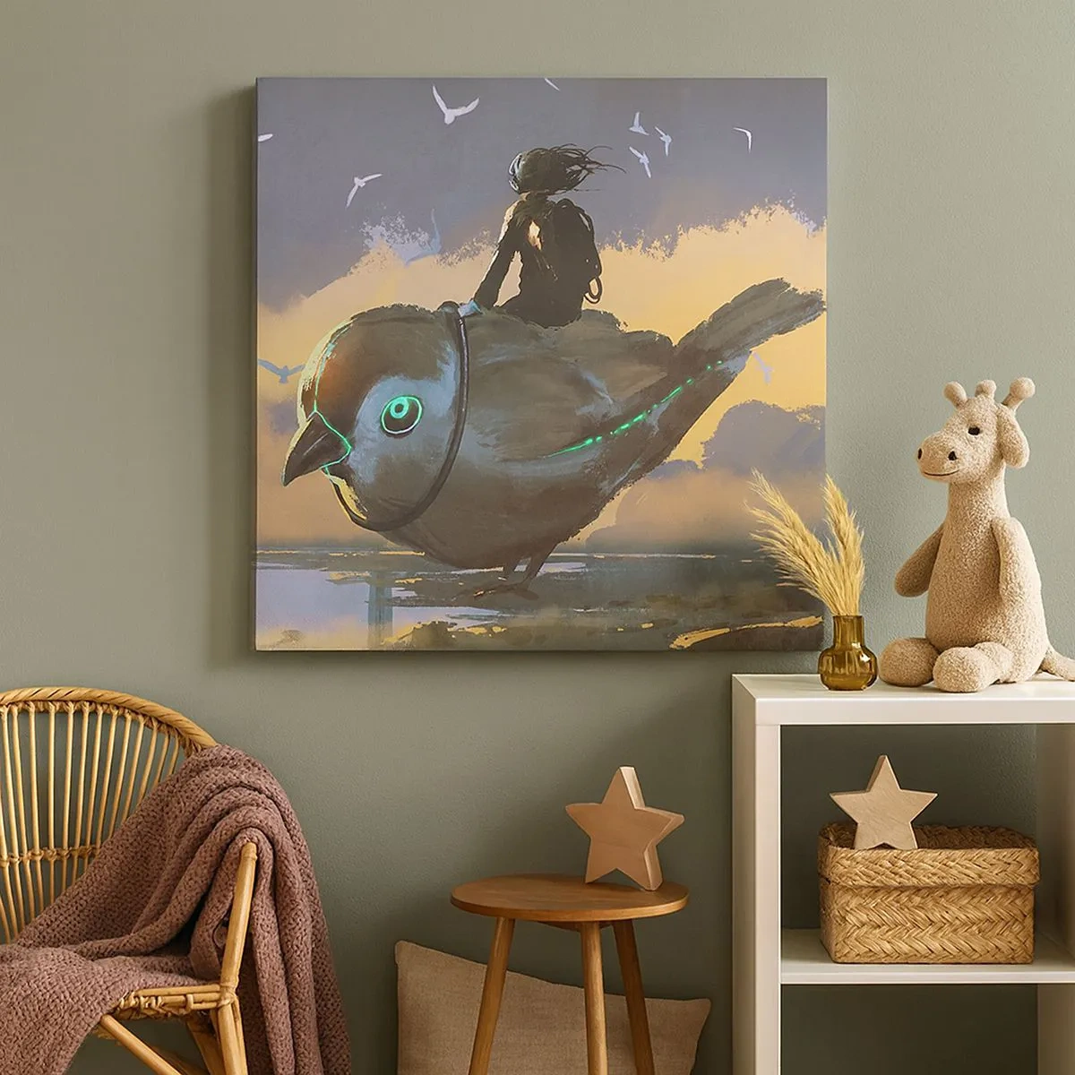 Impression sur toile - Image sur toile - Un arrêt sur un voyage fantastique - 30x30 cm