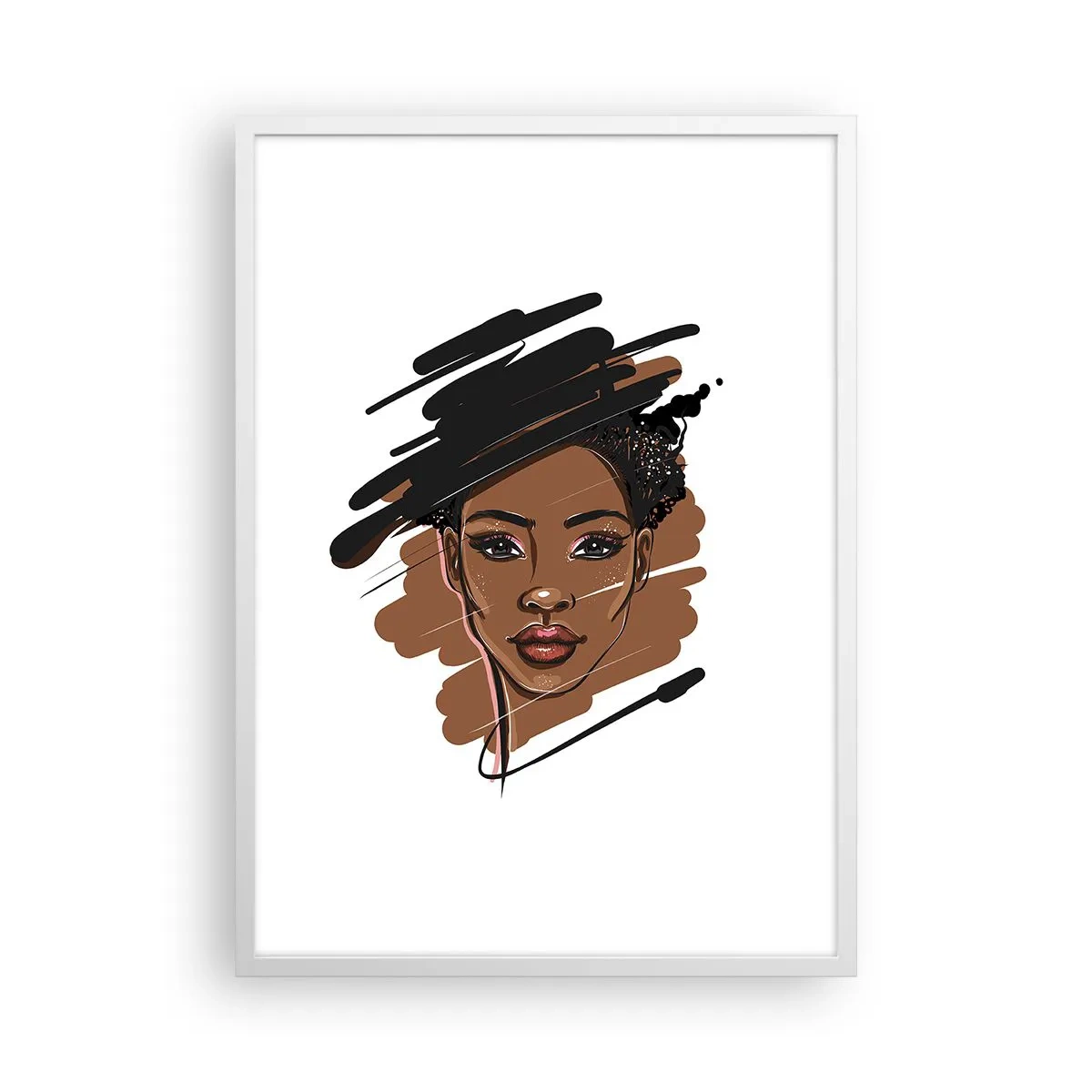 Affiche dans un cadre blanc - Poster - Doux comme le chocolat - 50x70 cm