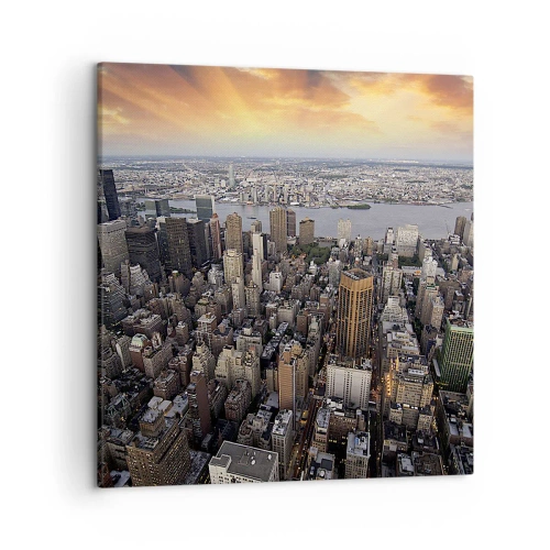 Impression sur toile - Image sur toile - Le cœur battant de notre époque - 50x50 cm