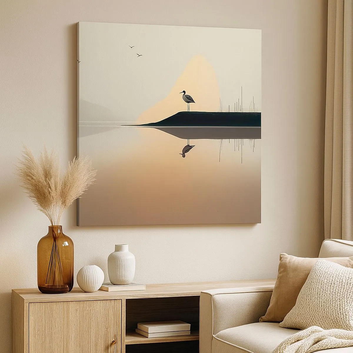 Impression sur toile - Image sur toile - Le seigneur du lac - 30x30 cm