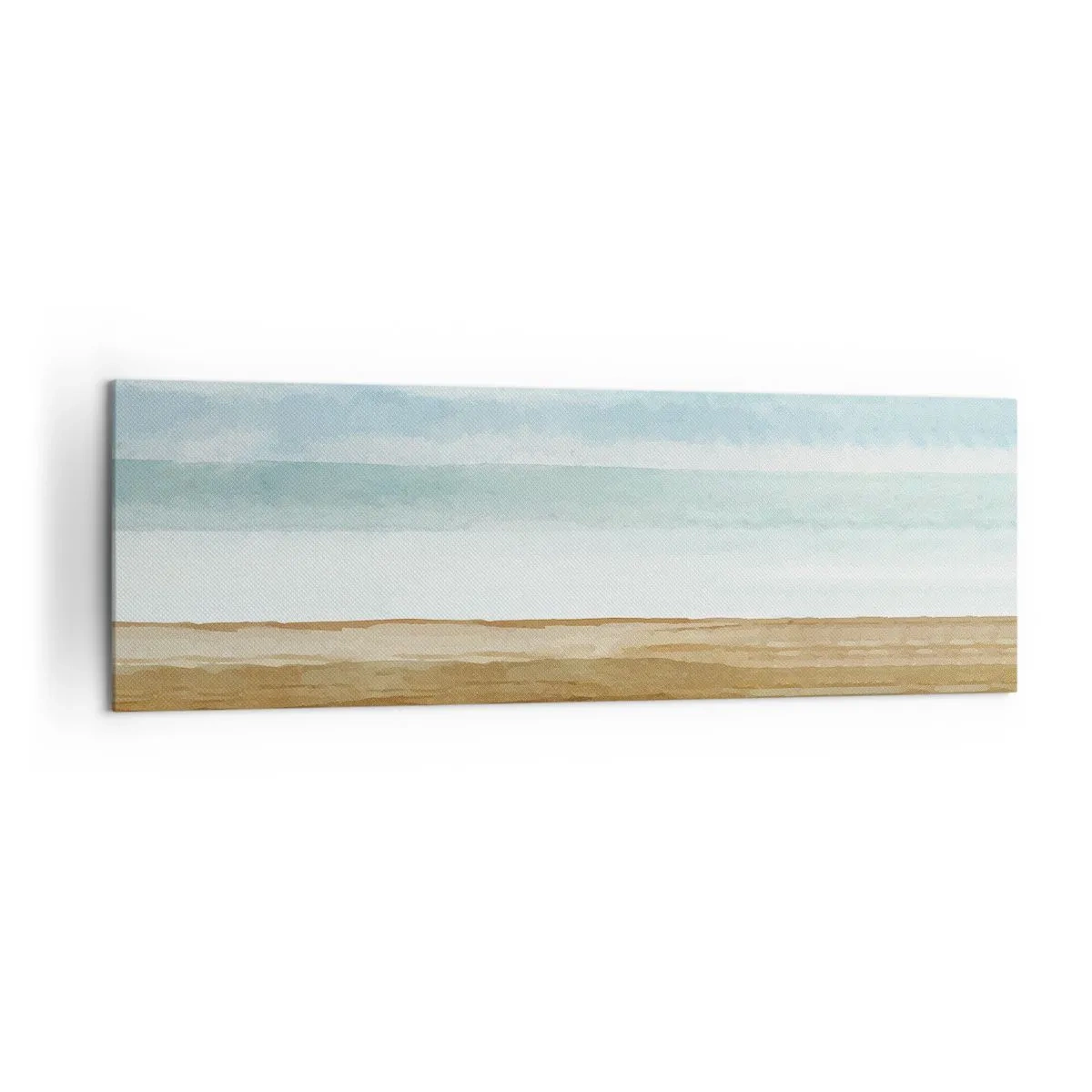 Impression sur toile - Image sur toile - Paysage de plage abstrait aux tons pastel - 160x50cm - Réconfort - Décoration murale moderne pour le salon et la chambre ARTTOR