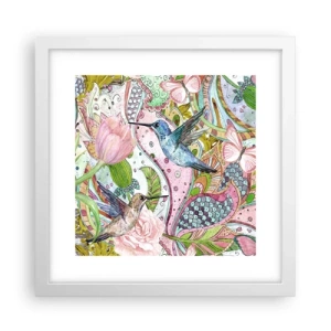 Affiche dans un cadre blanc - Poster - Empêtré dans les vignes - 30x30 cm