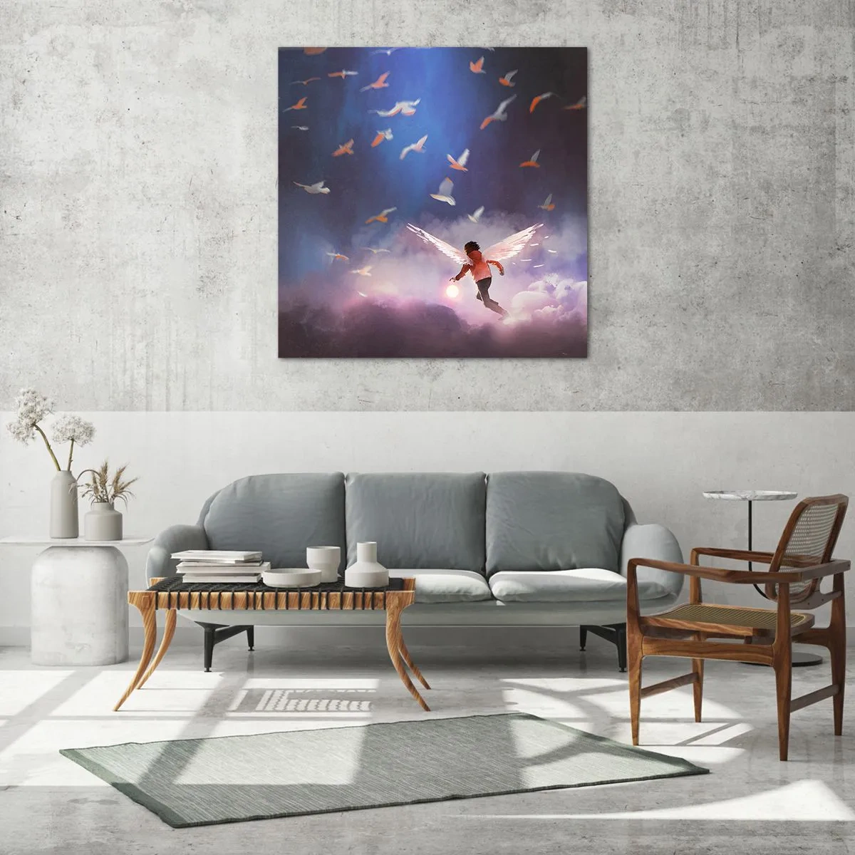 Impression sur verre - Image sur verre - Il faut de l'imagination et du courage - 60x60 cm