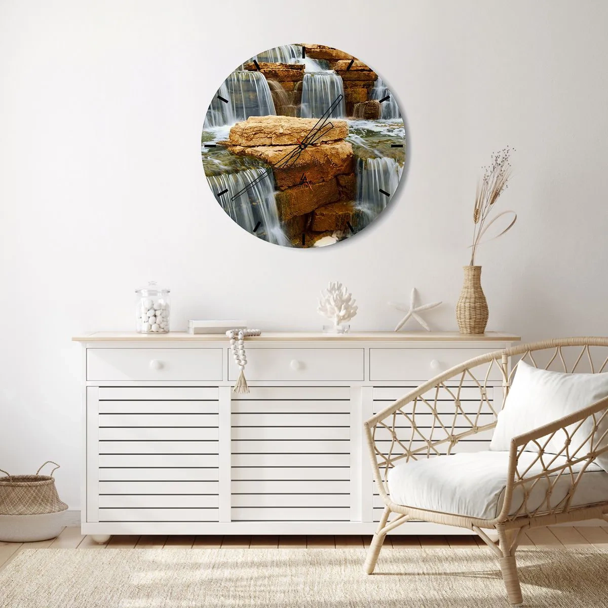 Horloge murale - Pendule murale - Escalier vers le ciel - 40x40 cm