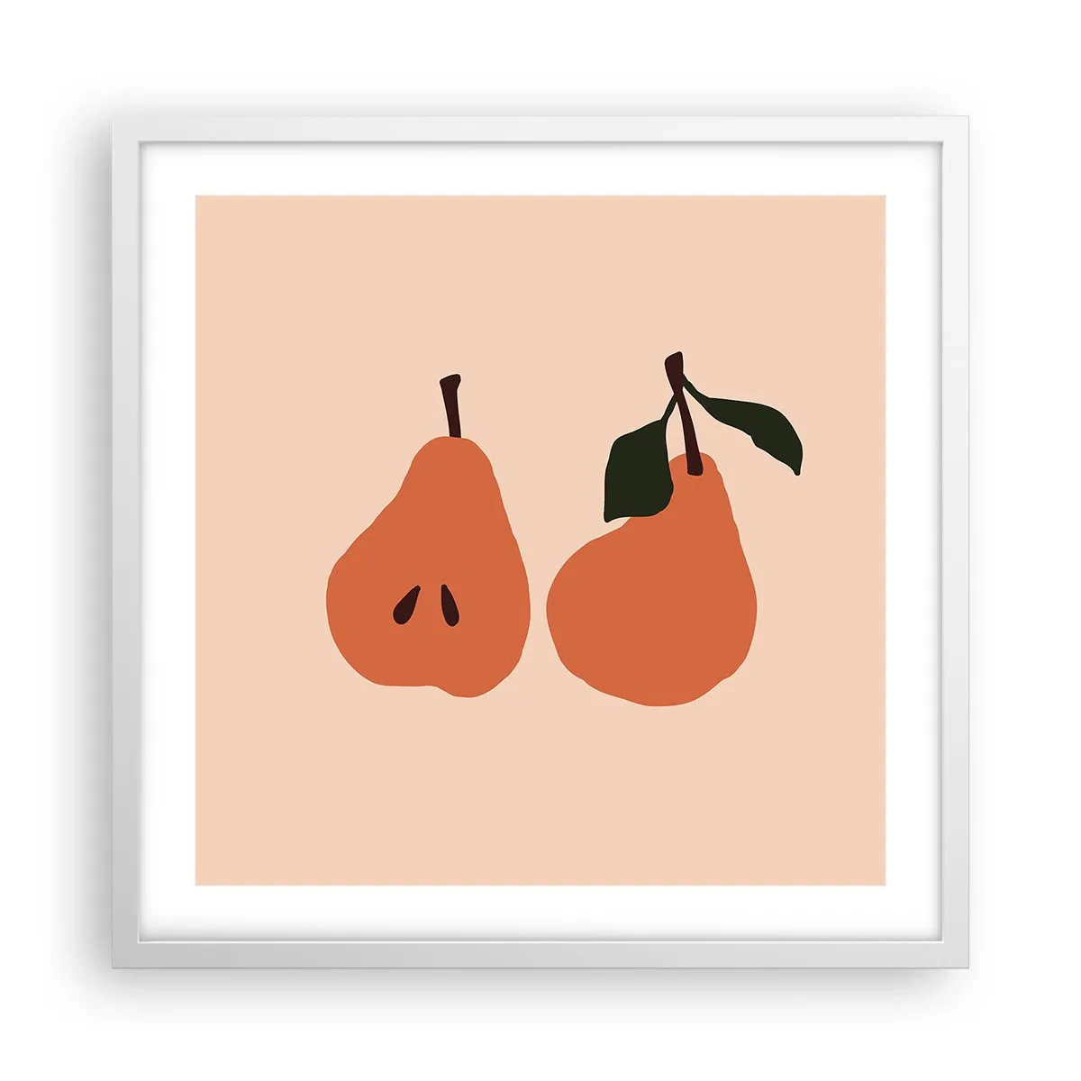 Affiche dans un cadre blanc - Poster - La douceur elle-même - 50x50 cm